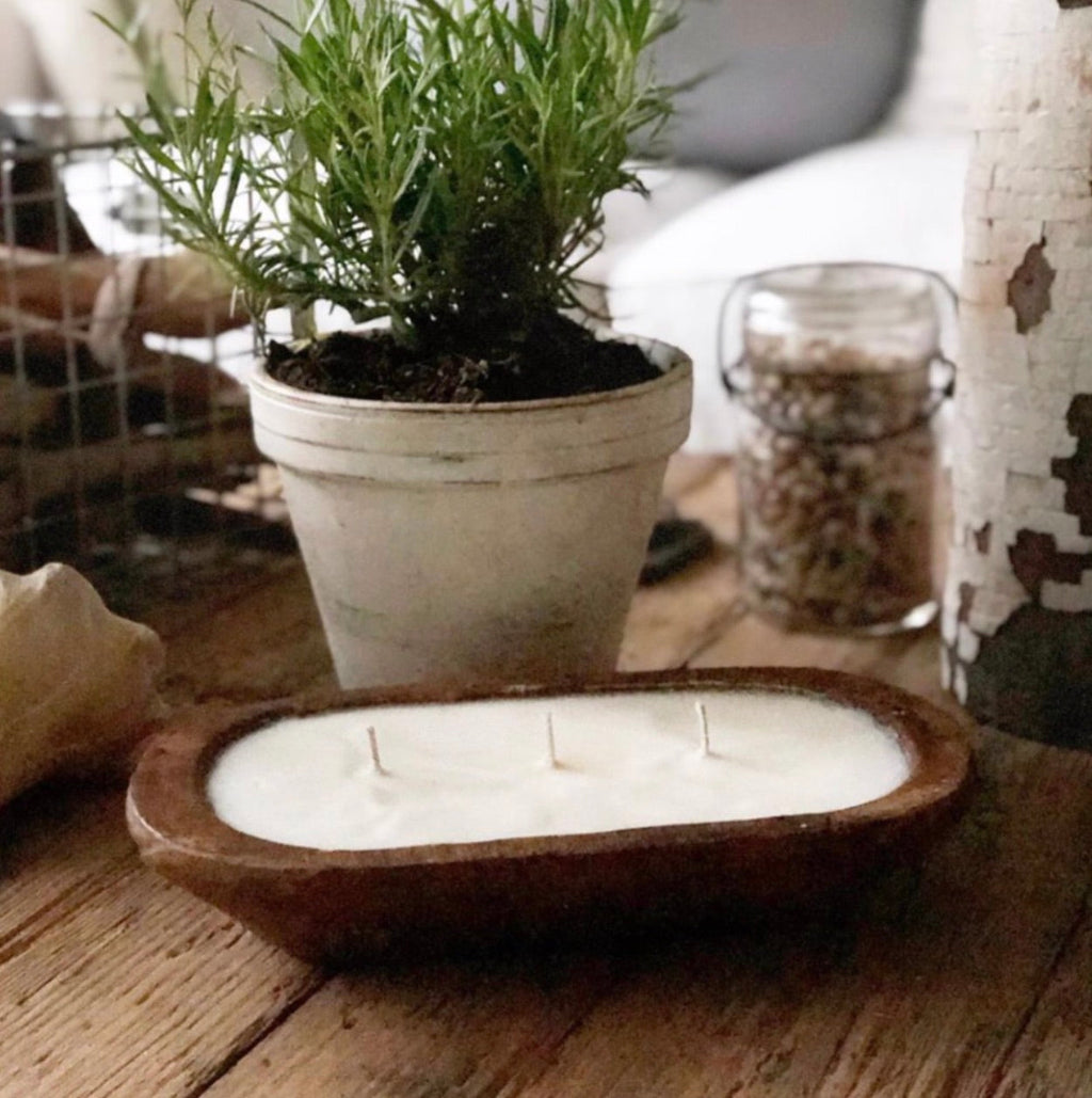 3-wick Dough Bowl Candle  - Farmhouse
