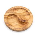 Handcrafted, Mediterranean Olive Wood, Yin-Yang Charcuterie & Tapas Plate (7 in)