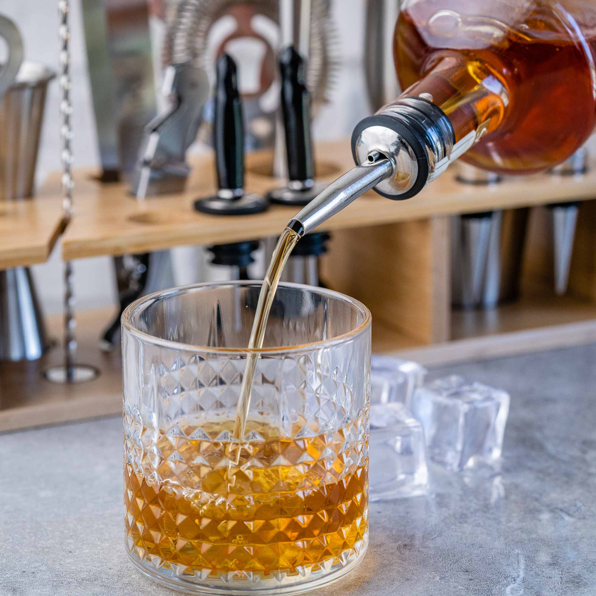 17 Piece Stainless Steel Cocktail Shaker Set with Stand