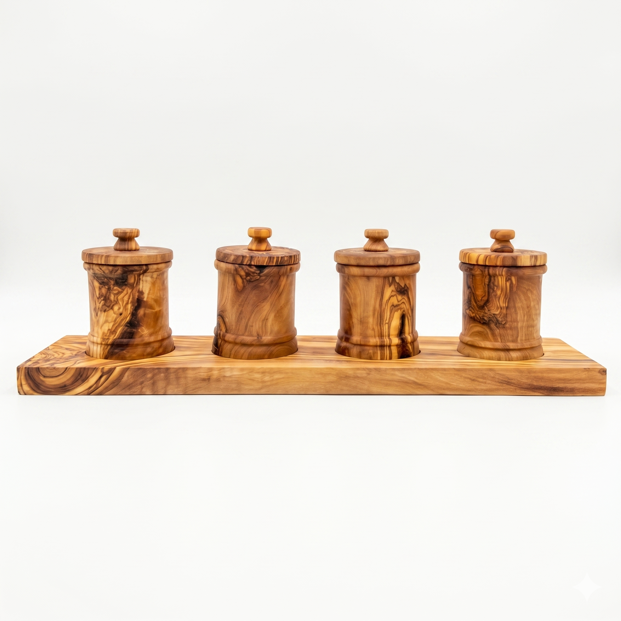 Olive Wood Canister Set