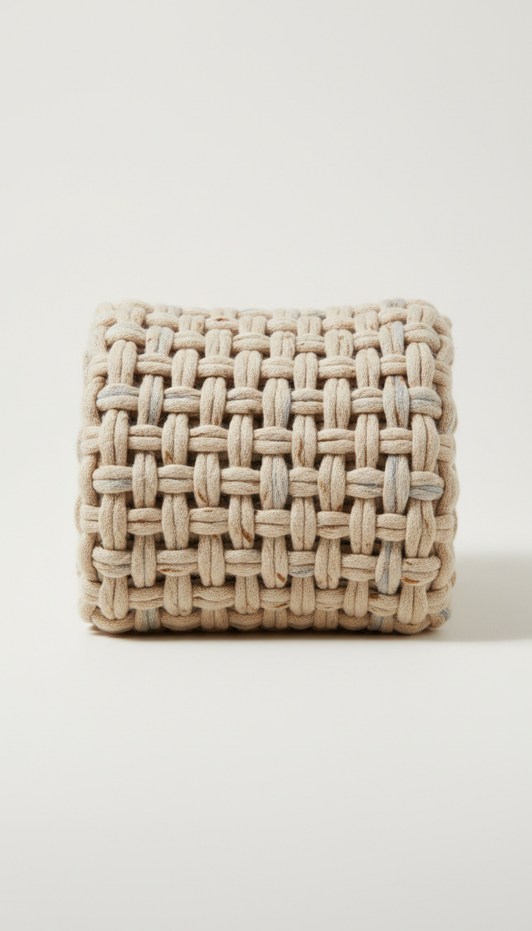Champagne Beige Woven Throw Blanket