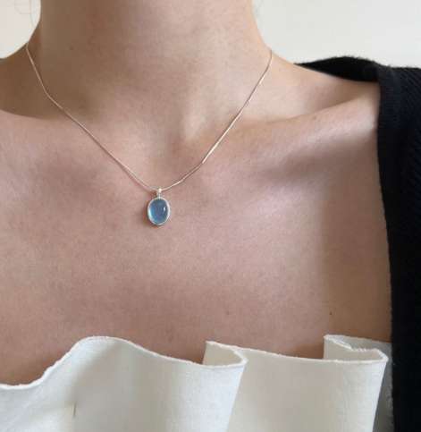 S925 Sterling Silver Raindrop Necklace
