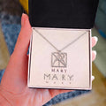 Custom Geometric Monogram Name Necklace