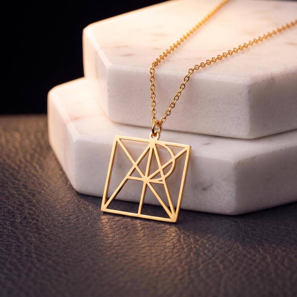 Custom Geometric Monogram Name Necklace