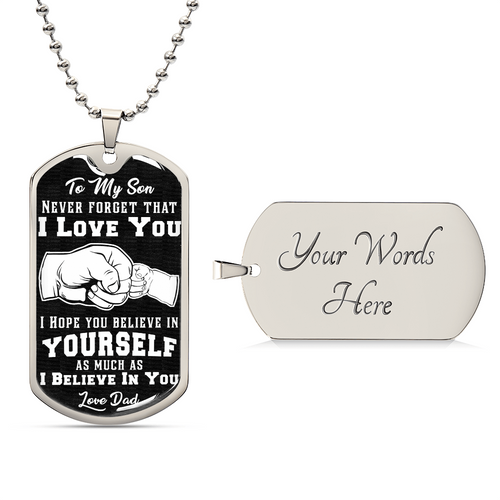 Believe in Yourself – Dog Tag Necklace