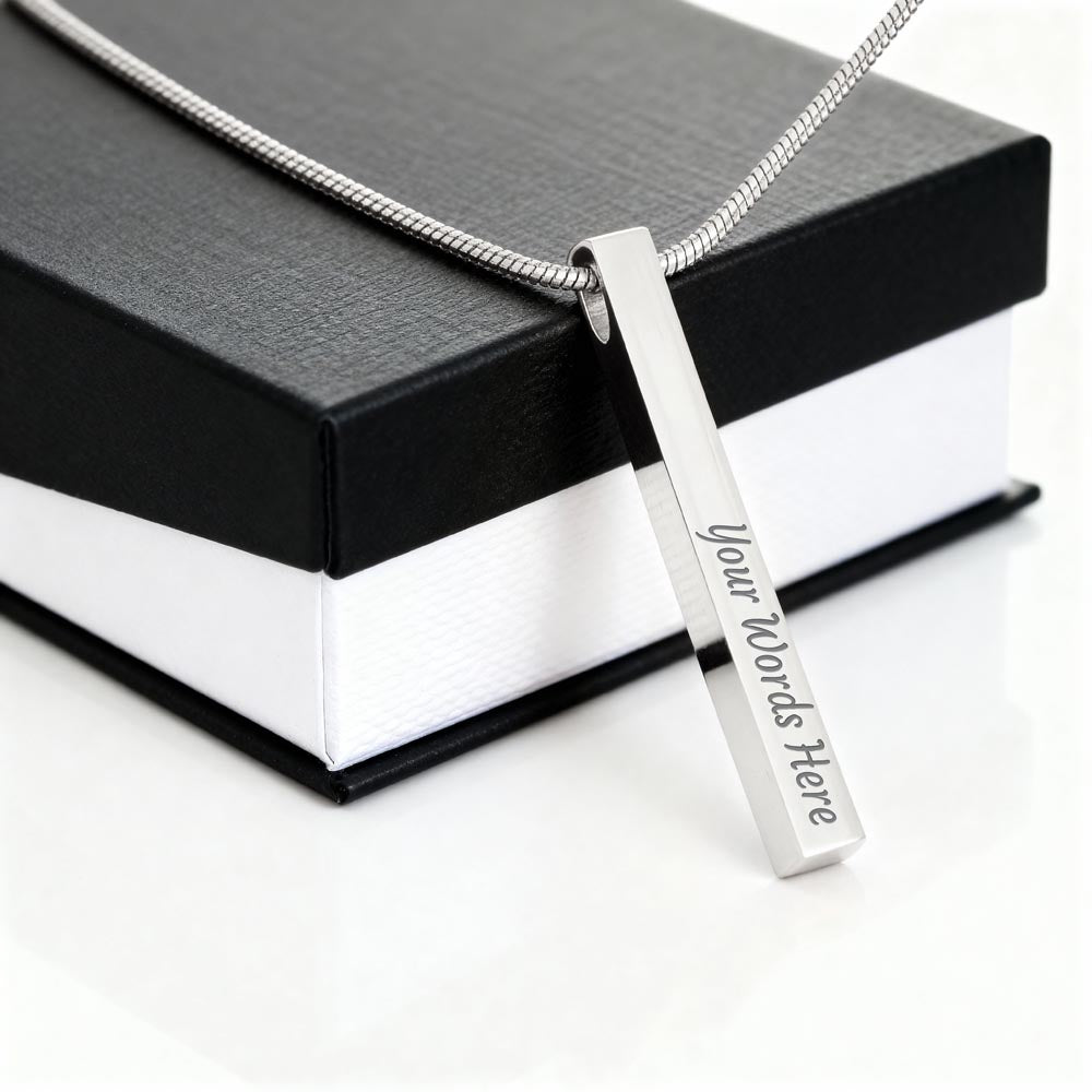Custom Engraved Vertical Necklace