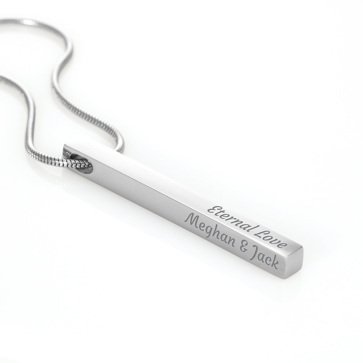 Custom Engraved Vertical Necklace