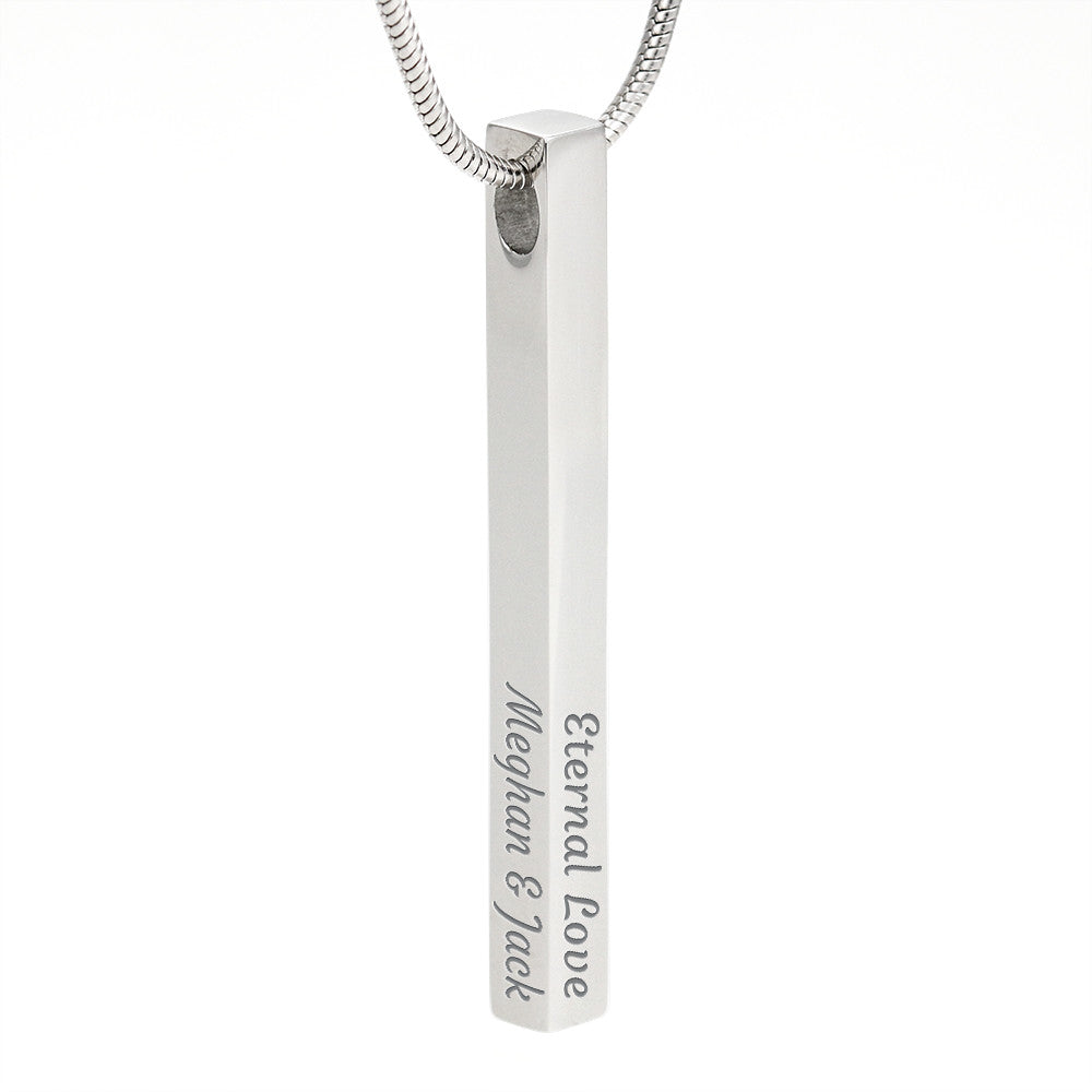 Custom Engraved Vertical Necklace