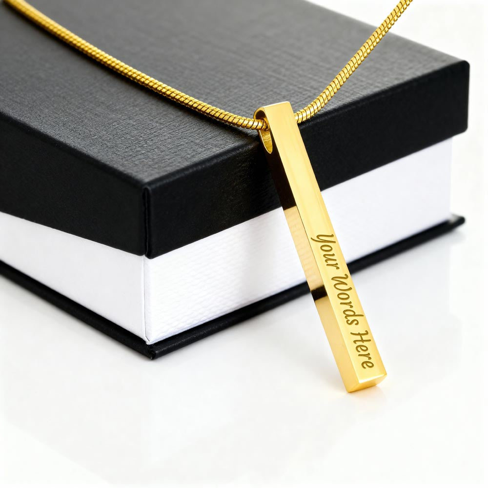 Custom Engraved Vertical Necklace