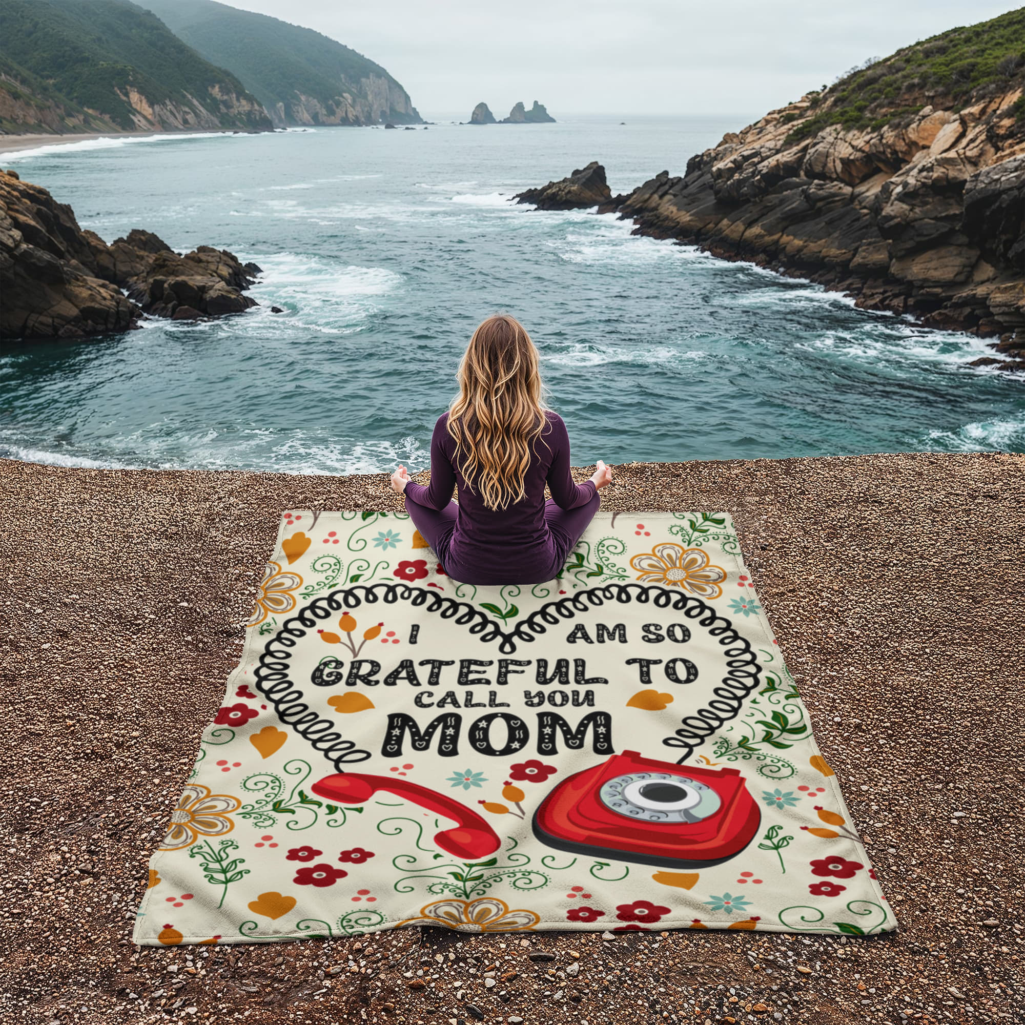 Grateful To Call You Mom – Coral Fleece Blanket