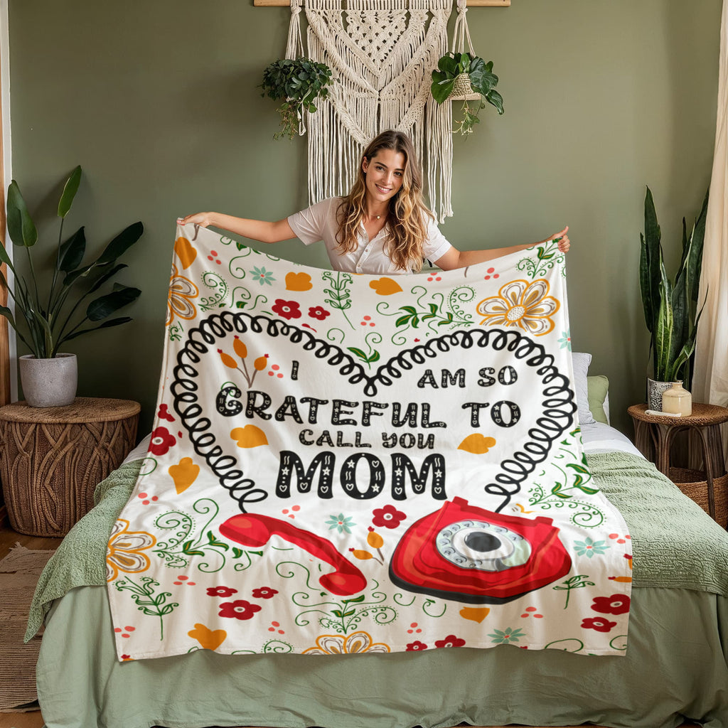 Grateful To Call You Mom – Coral Fleece Blanket