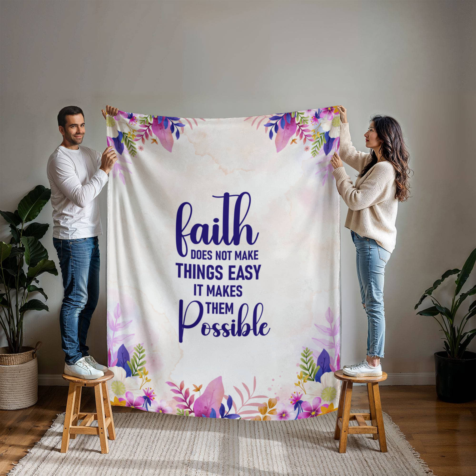 Faith Makes Things Possible – Fleece Blanket