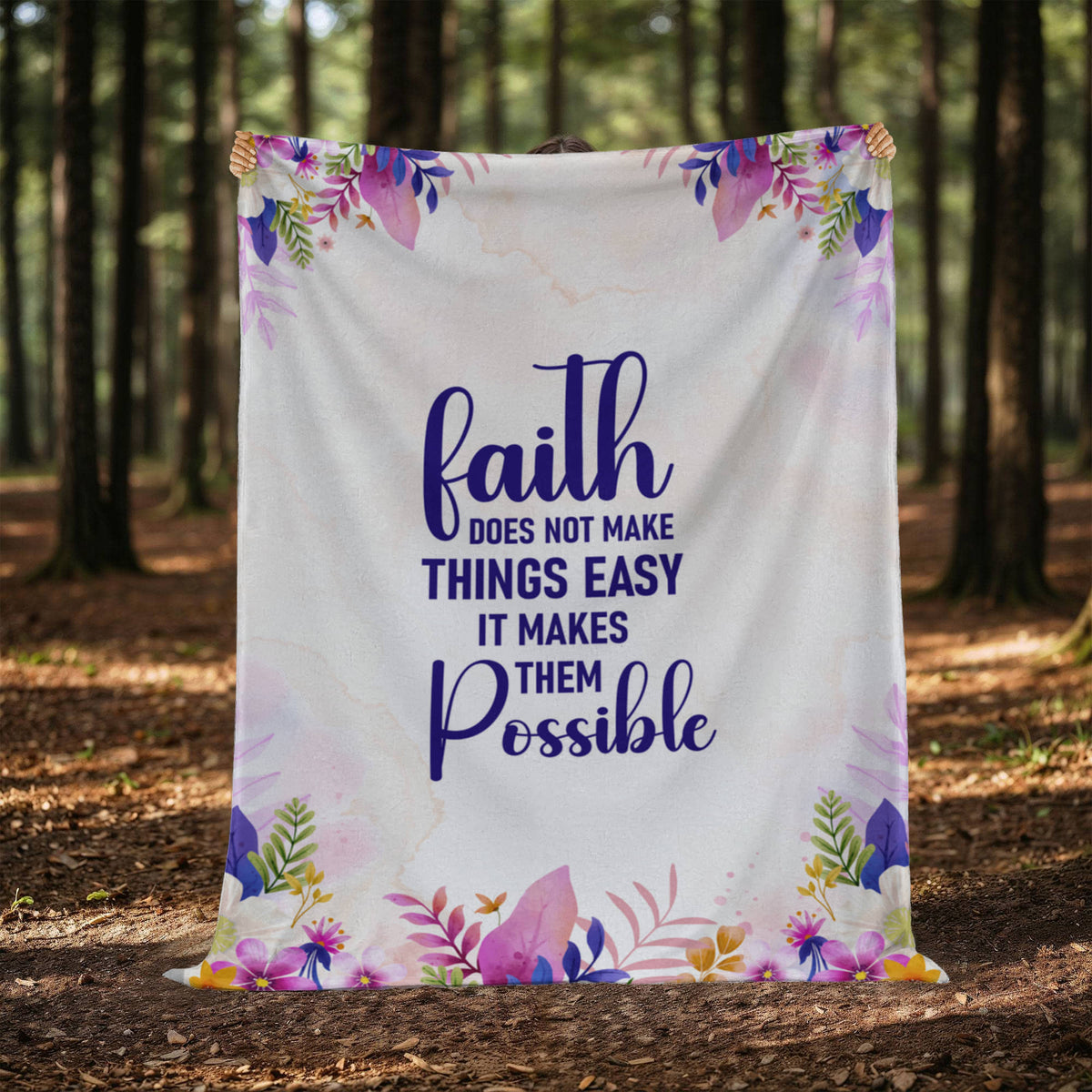 Faith Makes Things Possible – Fleece Blanket
