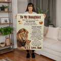 To My Daughter, Love Dad – Sherpa Fleece Blanket