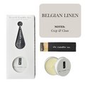 Travel Candle with Matches - Belgian Linen