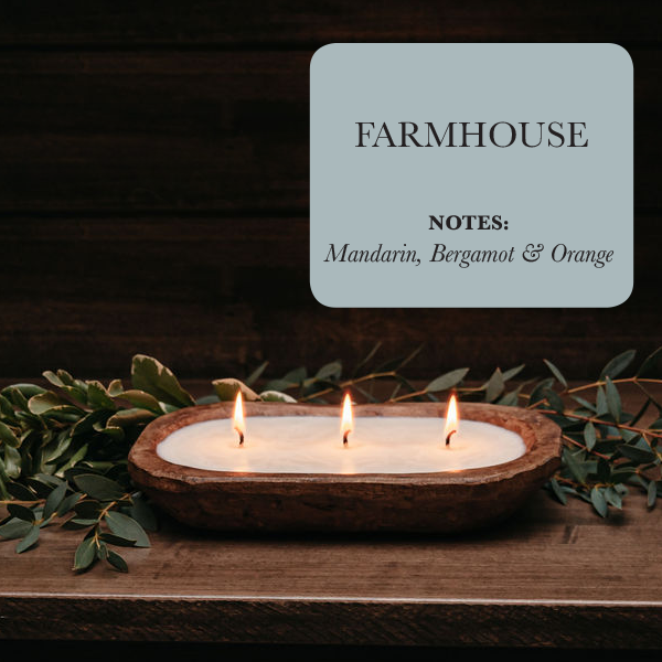 3-wick Dough Bowl Candle  - Farmhouse