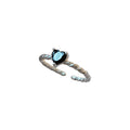 Sterling Silver Black Zirconia Love Twist Ring