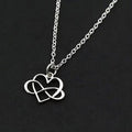 Admiration Heart And Infinity Rhodium Pendant